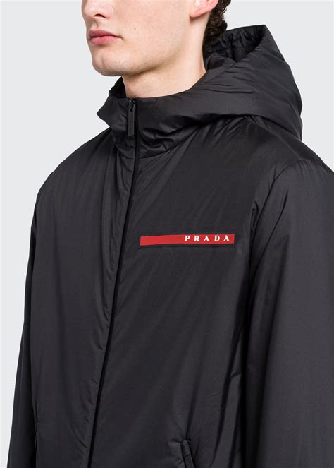 prada mens leather jackets|Prada raincoat men's.